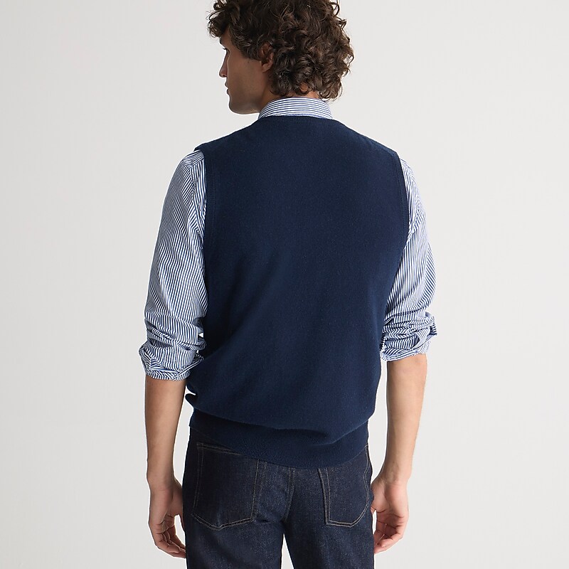 J.Crew Cashmere sweater-vest Navy Outlet Online | 74VTMWRSX