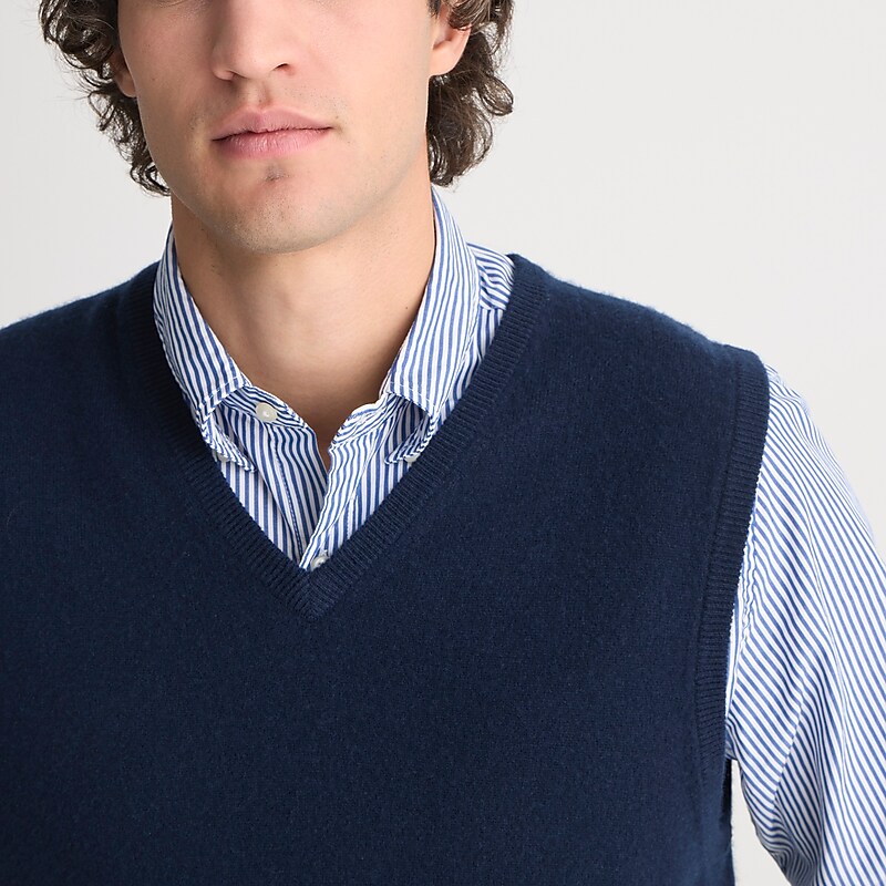 J.Crew Cashmere sweater-vest Navy Outlet Online | 74VTMWRSX