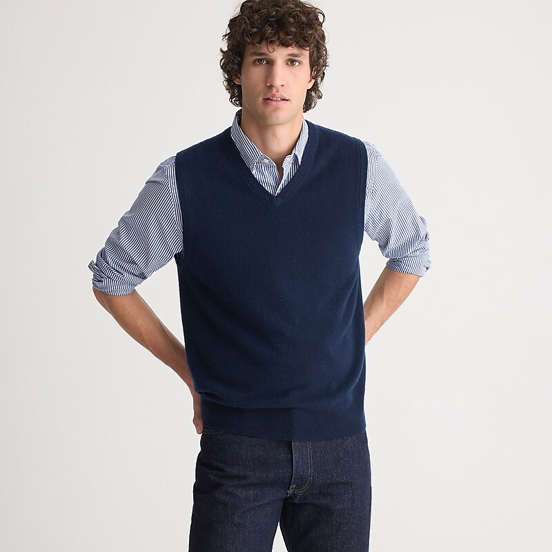 J.Crew Cashmere sweater-vest Navy Outlet Online | 74VTMWRSX
