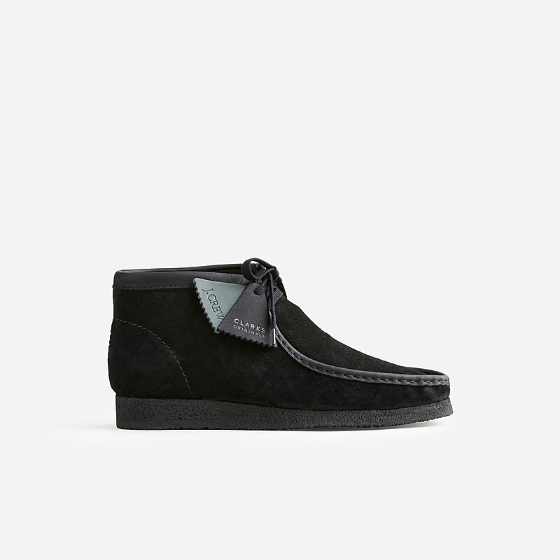 J.Crew Clarks® Originals X J.Crew Wallabee® boots in English suede Black Roughout Outlet Online | 76SWEZTHV