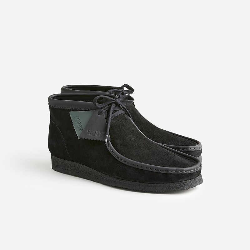J.Crew Clarks® Originals X J.Crew Wallabee® boots in English suede Black Roughout Outlet Online | 76SWEZTHV