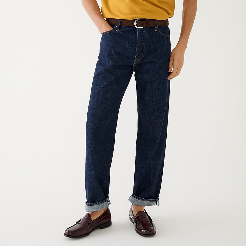 J.Crew Classic Straight-fit jean in Japanese selvedge denim Resin Rinse Outlet Online | 76PENKLCF
