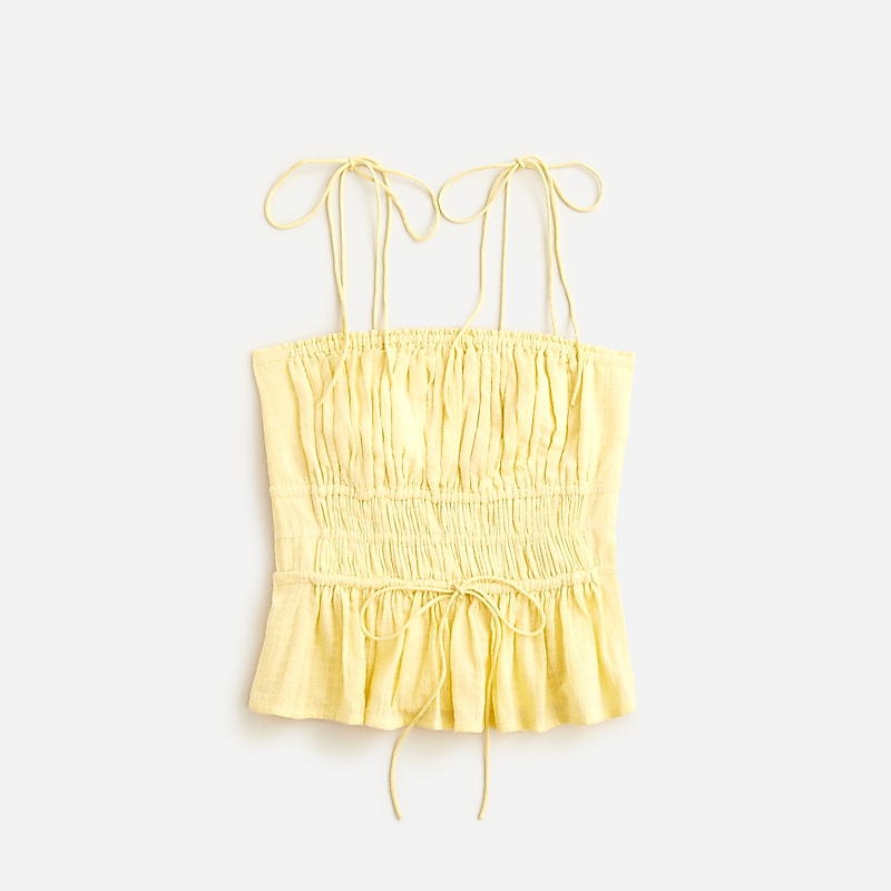 J.Crew Clio top in textured gauze Fresh Lemon Clearance | 38LDQHICF