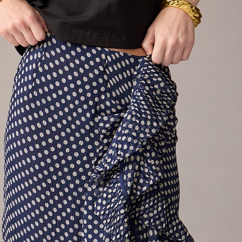 J.Crew Collection chiffon ruffle skirt Dark Evening Online | 89JCDLNVF