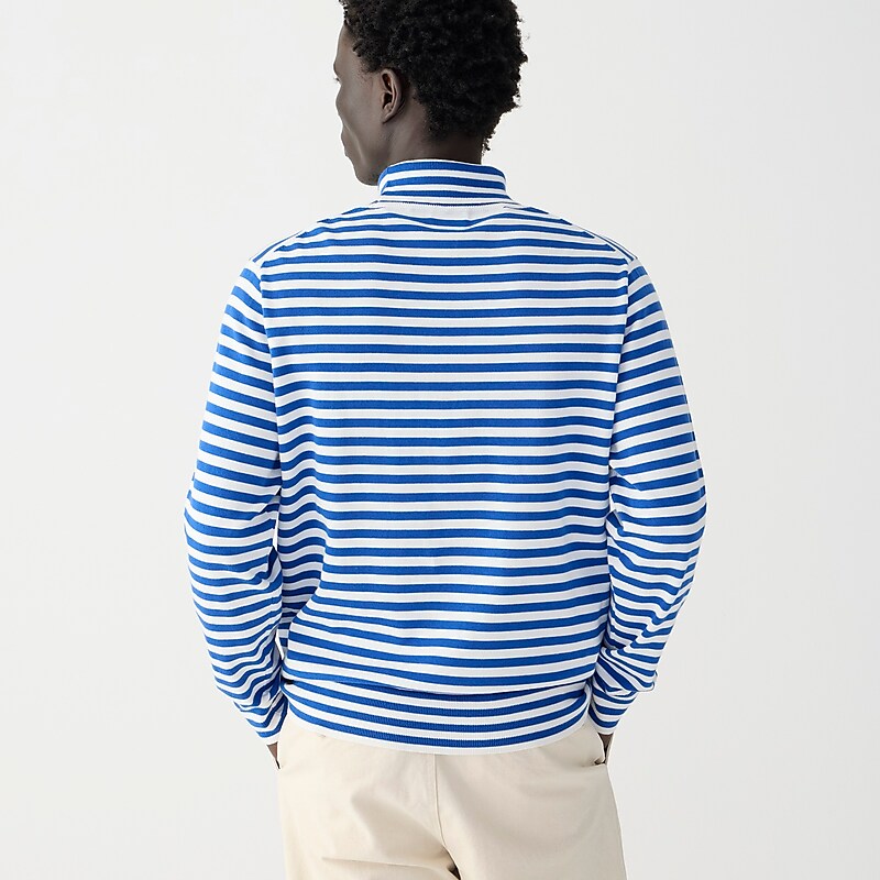 J.Crew Cotton turtleneck sweater in stripe Sea Salt Reef Blue Stri Sale | 26PQKVOJG