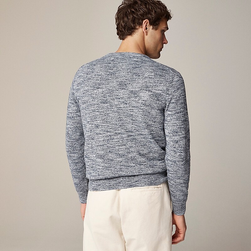 J.Crew Cotton-blend crewneck sweater Navy Factory Promo | 64XCBZTVL