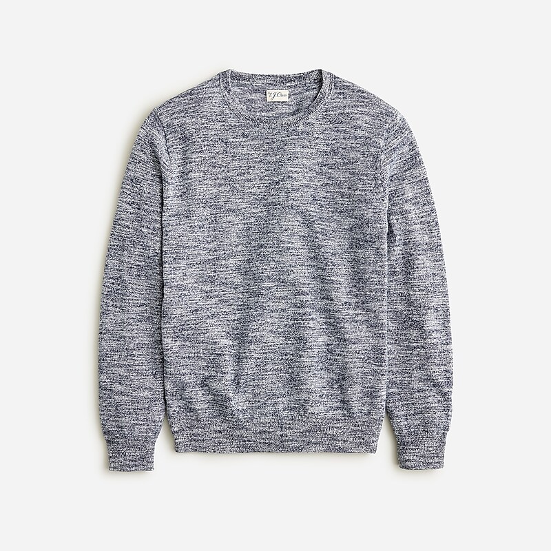 J.Crew Cotton-blend crewneck sweater Navy Factory Promo | 64XCBZTVL