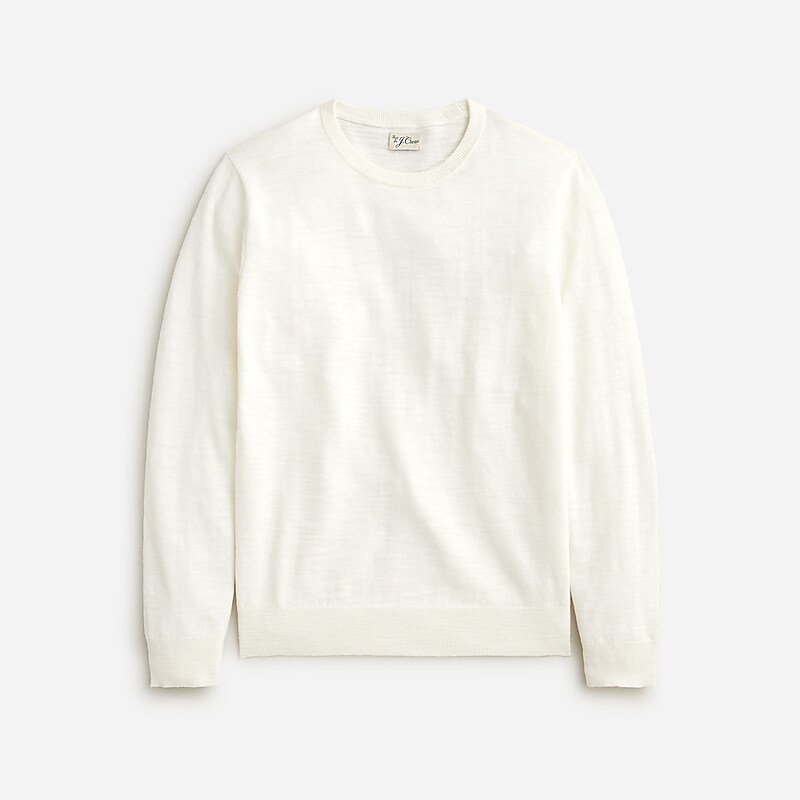 J.Crew Cotton-blend crewneck sweater Sea Salt USA | 12PEACUWY
