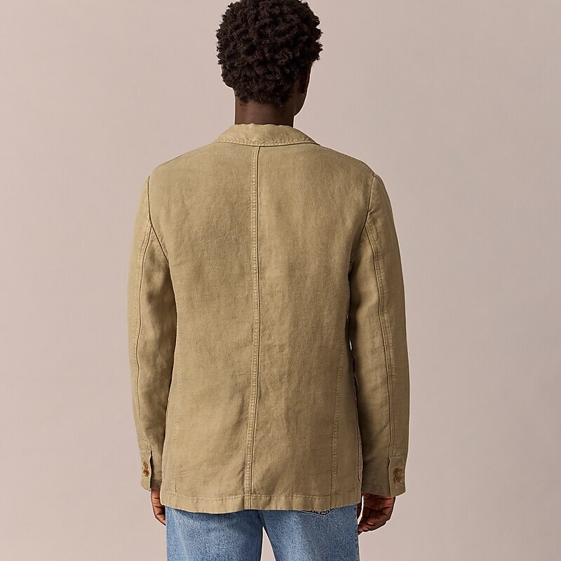 J.Crew Crosby Classic-fit chore blazer in Italian linen Surplus Clearance | 42RATLHFK