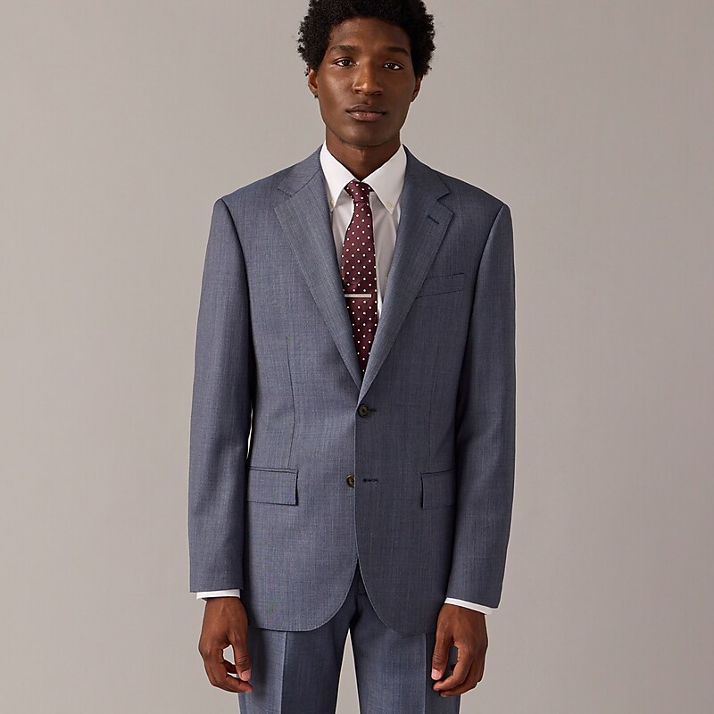 J.Crew Crosby Classic-fit suit jacket in Italian stretch worsted wool blend Atlantic Blue Sale | 24KUAICGJ