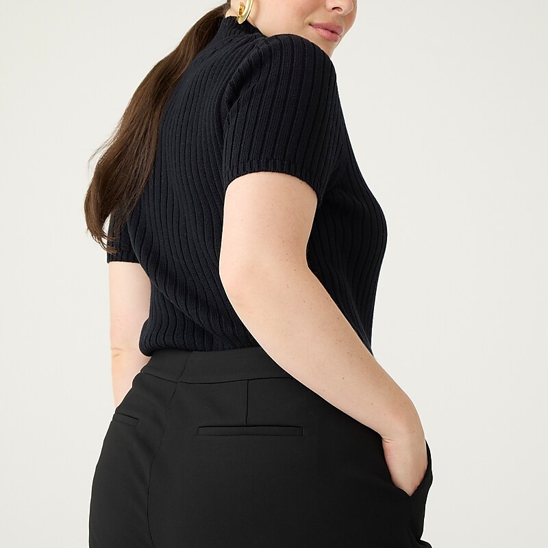 J.Crew Curvy Kate straight-leg pant in four-season stretch Black Online | 03MKZHRAJ