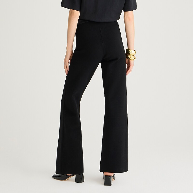 J.Crew Delaney full-length sweater-pant Black Factory Outlet | 52EPSHMAD