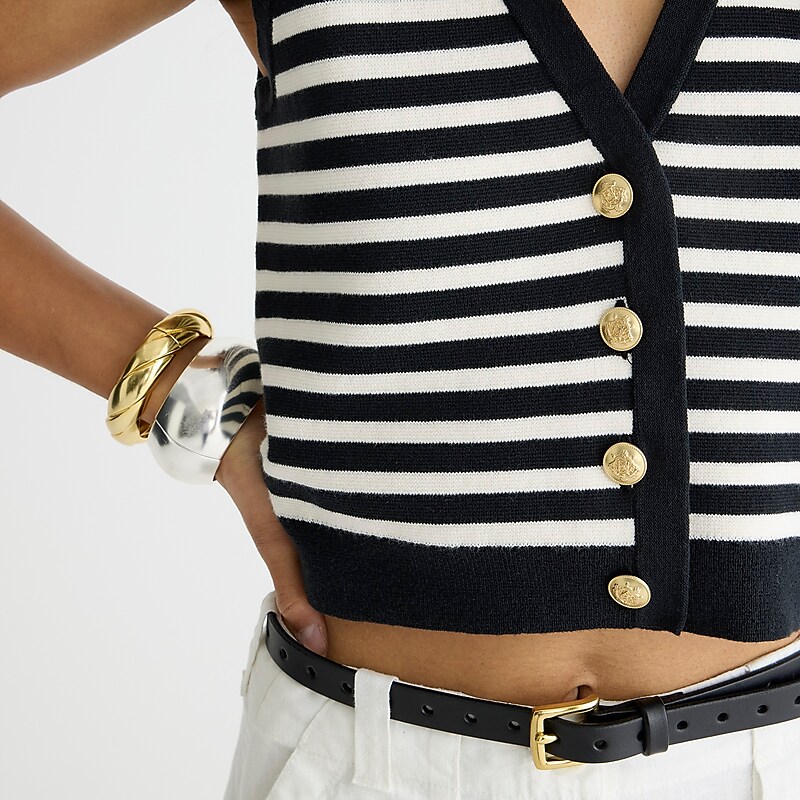 J.Crew Emilie sweater-vest Black Ivory Factory Promo | 62HVJWRTN