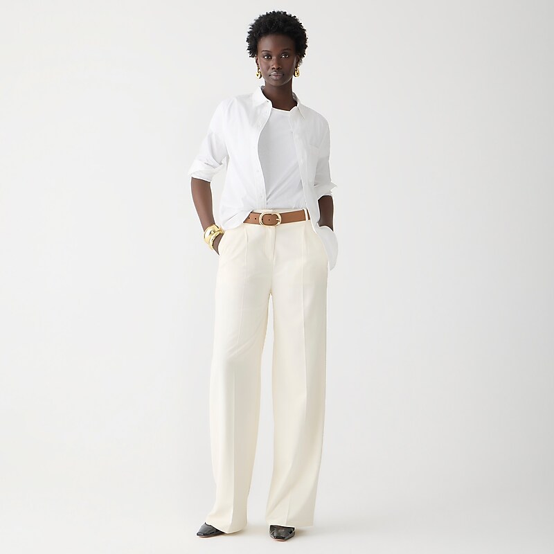 J.Crew Essential pant in city twill Soft Ivory Clearance | 43TSVZBDU