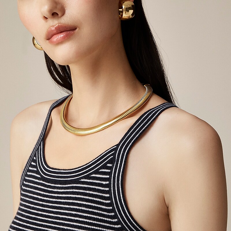 J.Crew Featherweight cashmere ribbed tank top Navy Snow USA | 16DHYQLNG