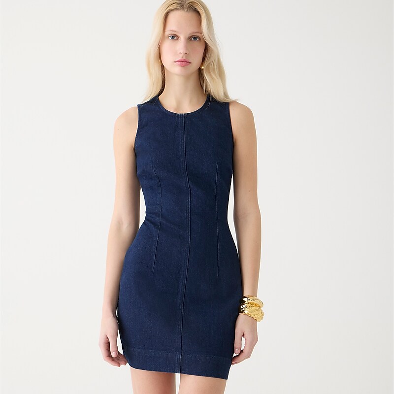 J.Crew Fitted denim mini dress Resin Rinse Online | 05XSUMTGN