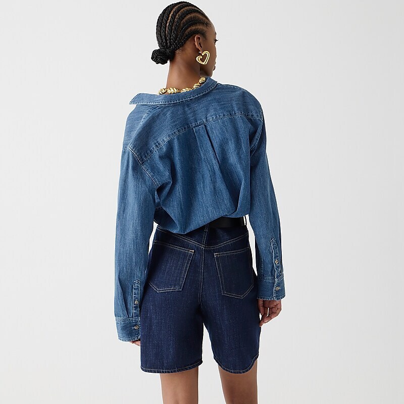 J.Crew Garçon classic chambray shirt Neela Wash Sale | 21EUBOWDA