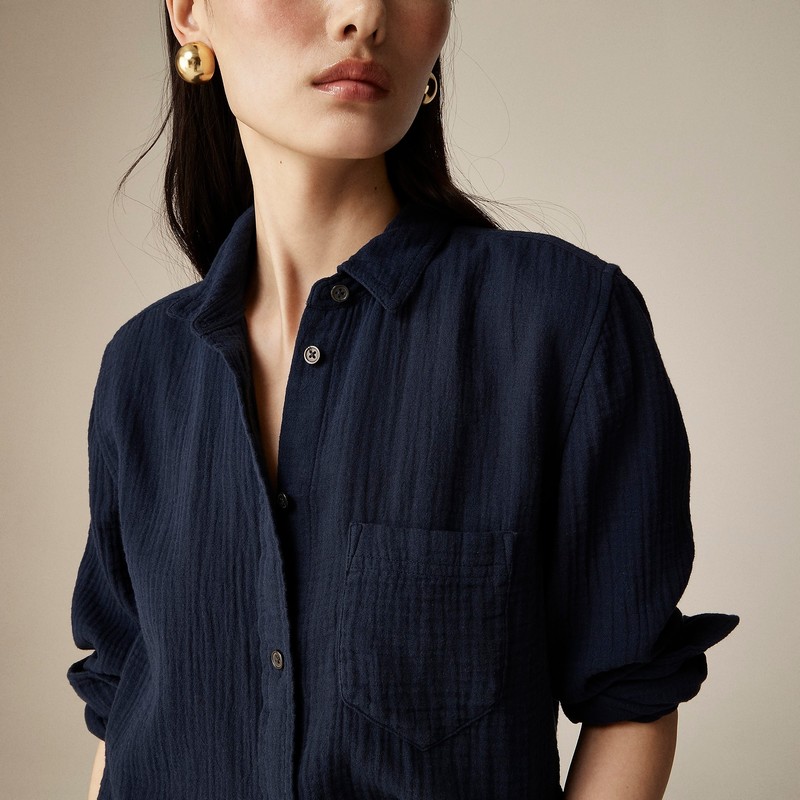 J.Crew Garçon classic double-gauze shirt Navy USA | 12NLCXHGP