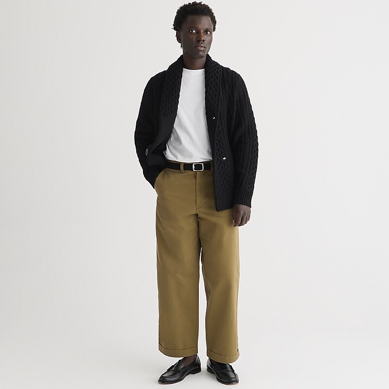 J.Crew Giant-fit chino pant Olive Fog Sale | 24PQRXOTC