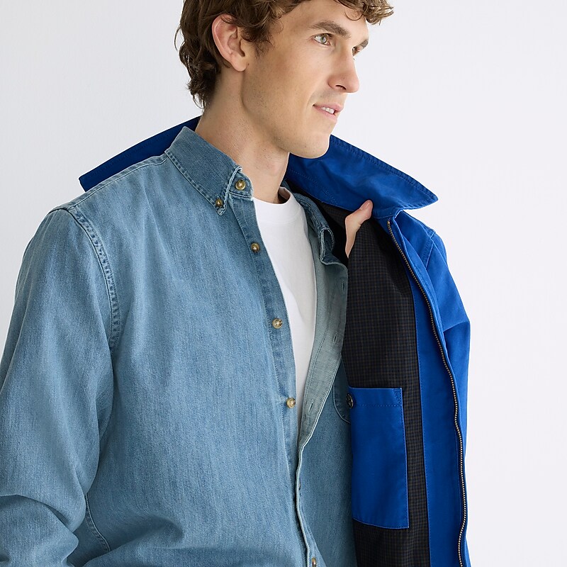 J.Crew Harrington jacket in cotton twill French Blue Outlet Online | 71OIZNWYR