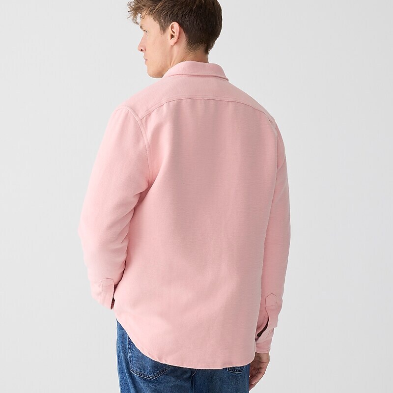 J.Crew Heavyweight chamois workshirt Silver Pink Factory Promo | 61YGTZKQS