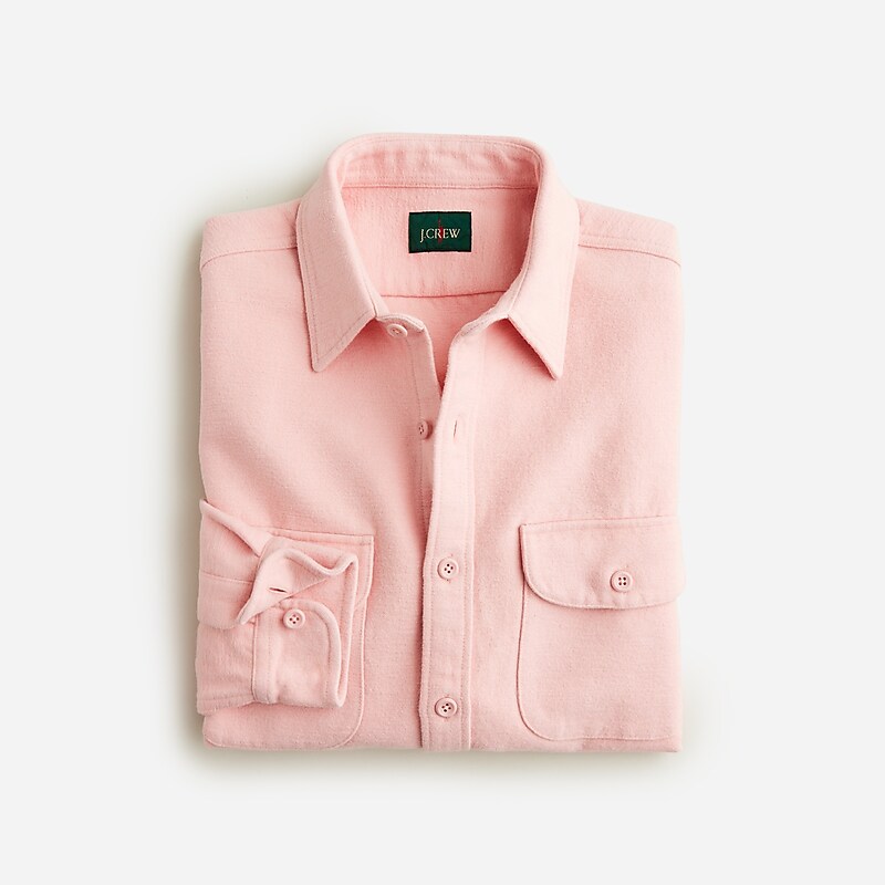J.Crew Heavyweight chamois workshirt Silver Pink Factory Promo | 61YGTZKQS