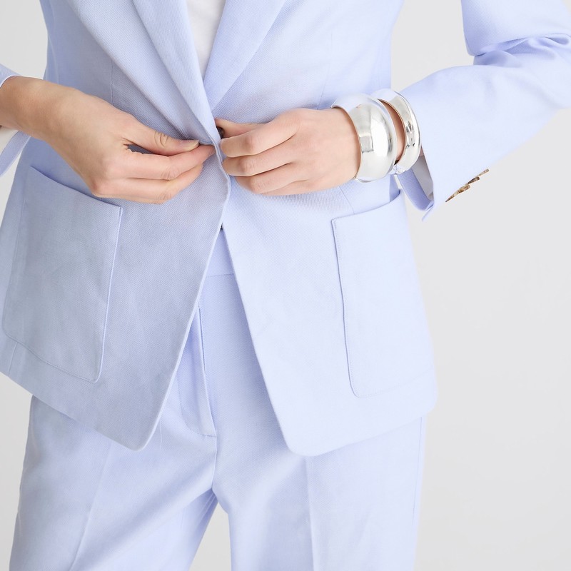 J.Crew Helena blazer in stretch linen blend Peri Breeze Online | 86BMFXERW