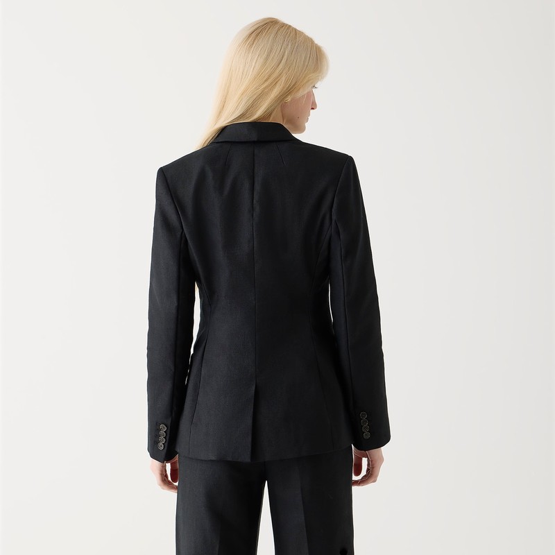 J.Crew Helena blazer in stretch linen blend Black Outlet Online | 70MNVQFHT