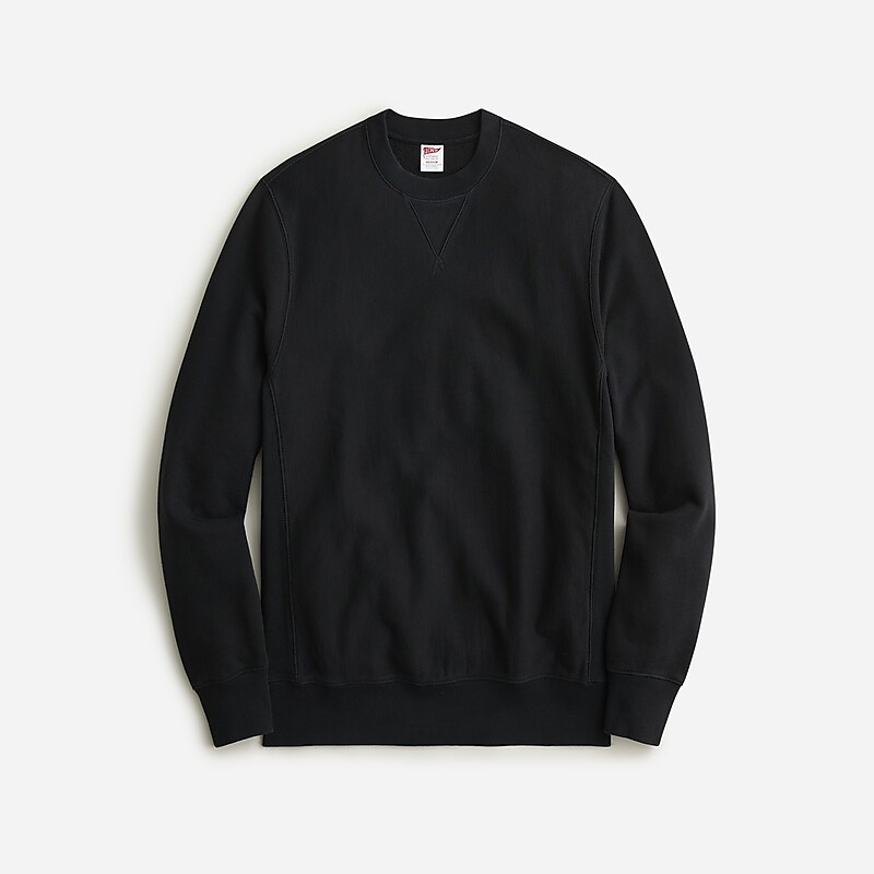 J.Crew Heritage 14 oz. fleece embroidered oarsman graphic sweatshirt Black Online | 87RPNCBED