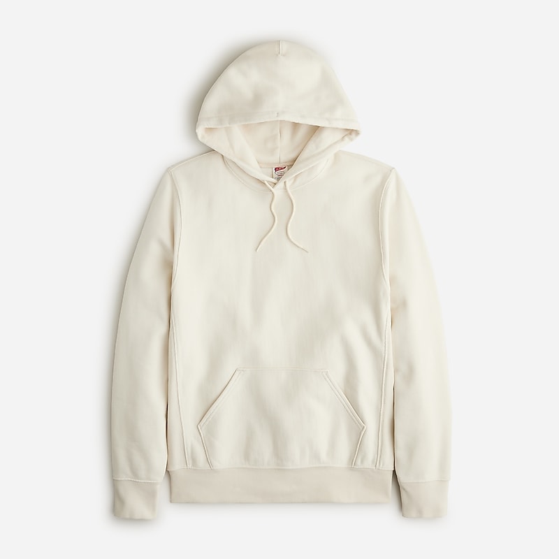 J.Crew Heritage 14 oz. fleece hoodie Natural Factory Outlet | 53XYAVOZB