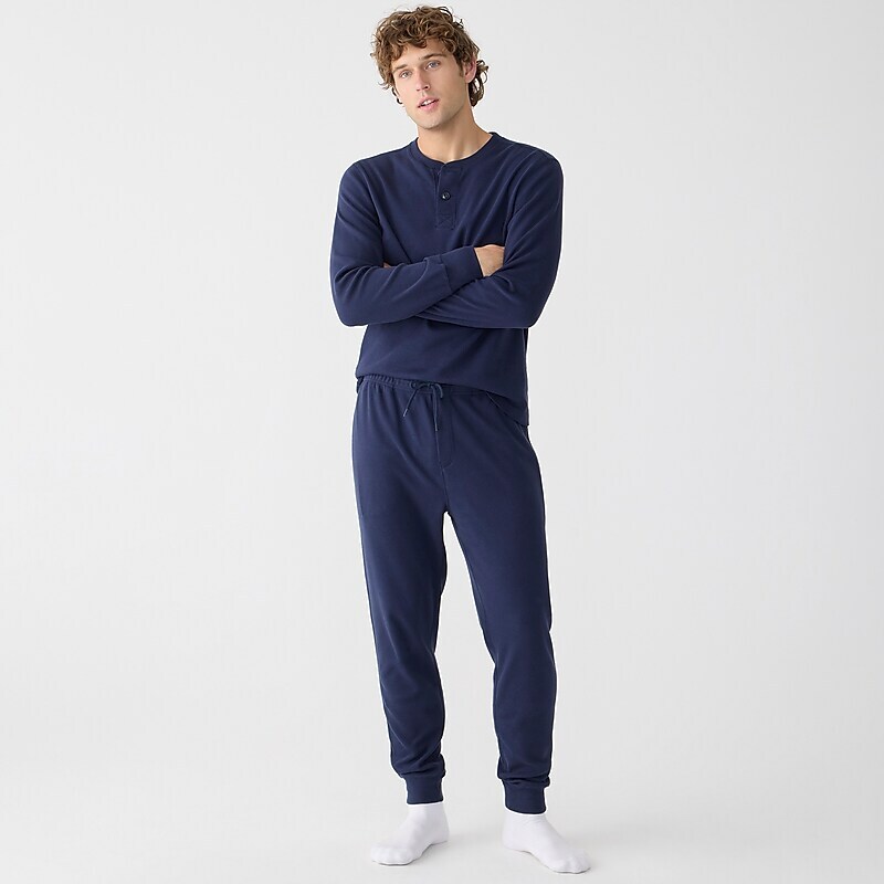 J.Crew Heritage brushed rib-knit jogger pant Navy Online | 07HZWQMYP