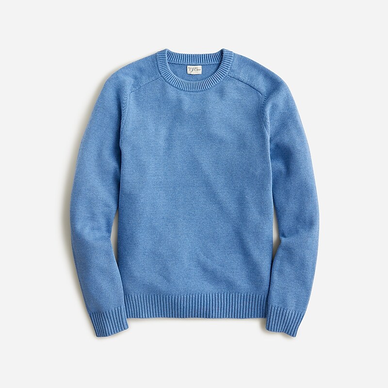 J.Crew Heritage cotton crewneck sweater Hthr Twilight Factory Promo | 64VPEJTCK