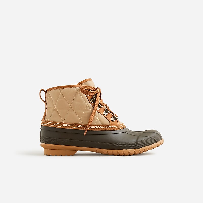 J.Crew Heritage duck boots in quilted nylon Khaki Loden Multi Outlet | 90LNHUCWF