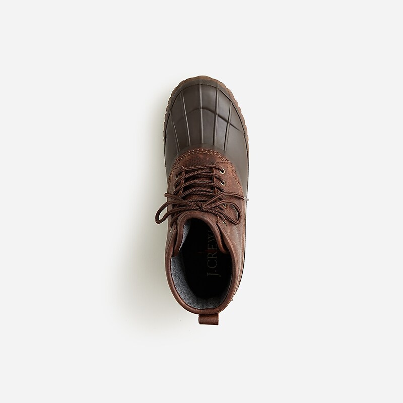 J.Crew Heritage duck boots in tumbled leather Dark Earth Multi Factory Outlet | 51GIZSFHK