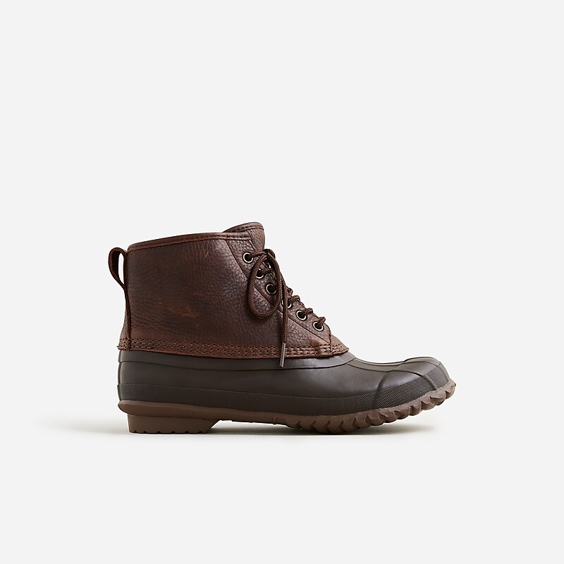 J.Crew Heritage duck boots in tumbled leather Dark Earth Multi Factory Outlet | 51GIZSFHK
