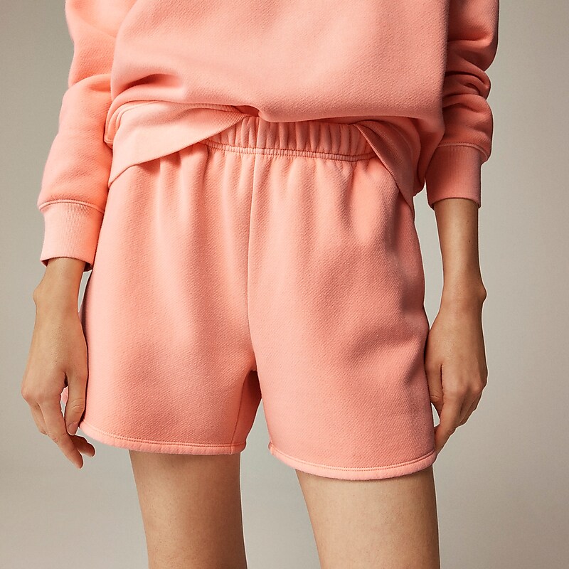 J.Crew Heritage fleece sweatshort Brilliant Peony Outlet | 98EAPJUMY