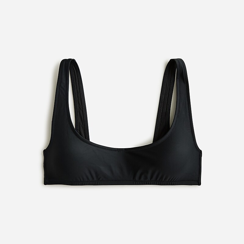 J.Crew Heritage scoopneck bikini top Black Sale | 25BZDRVAK