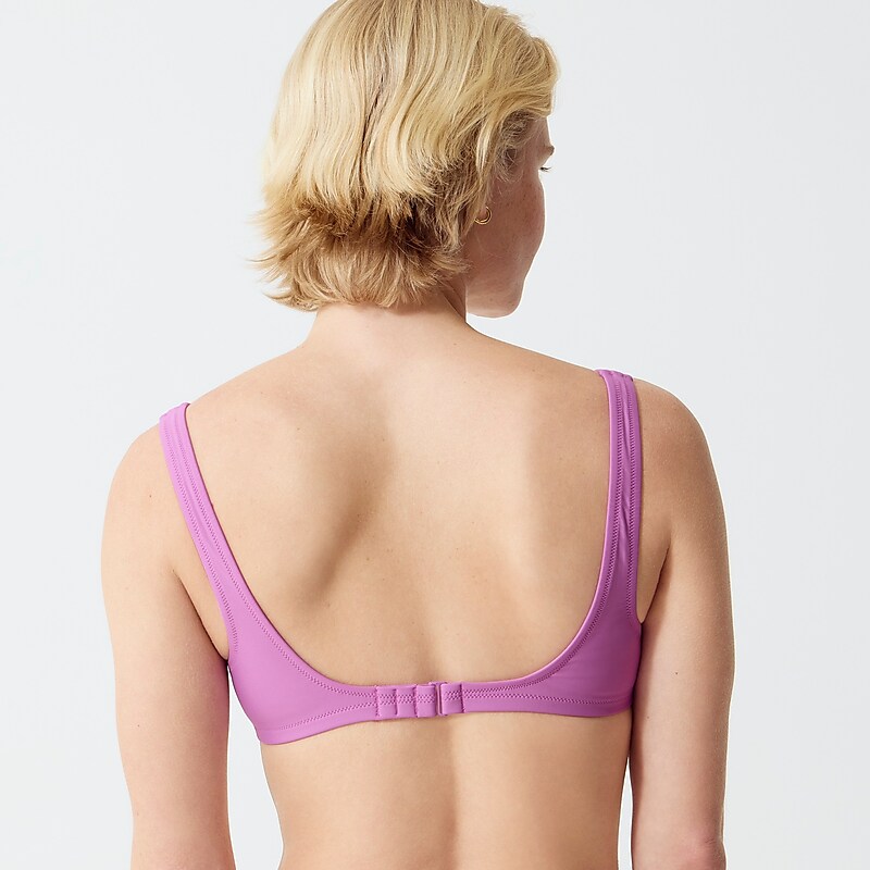 J.Crew Heritage scoopneck bikini top Early Purple Factory Promo | 63LHBICKZ