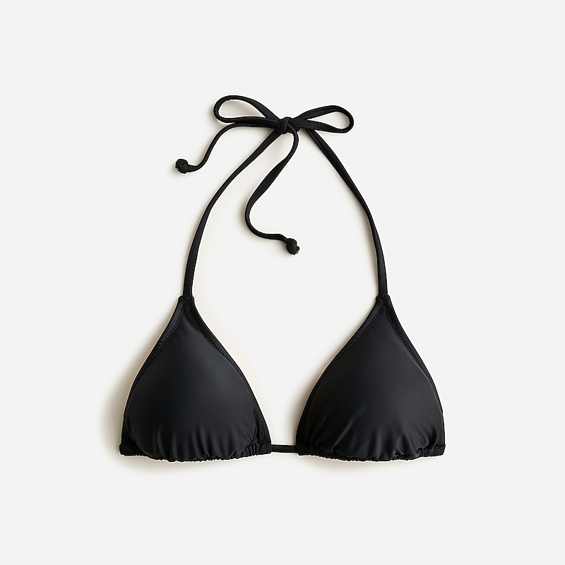 J.Crew Heritage triangle bikini top Black Factory Outlet | 53RYVZQUI