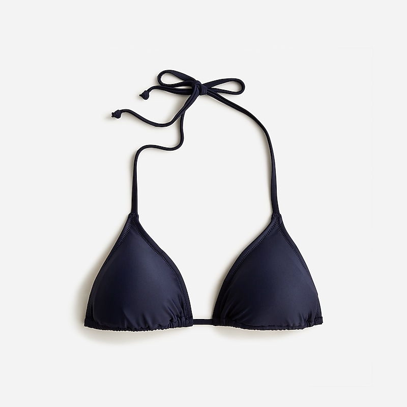 J.Crew Heritage triangle bikini top Navy Clearance | 34SGQCFRN