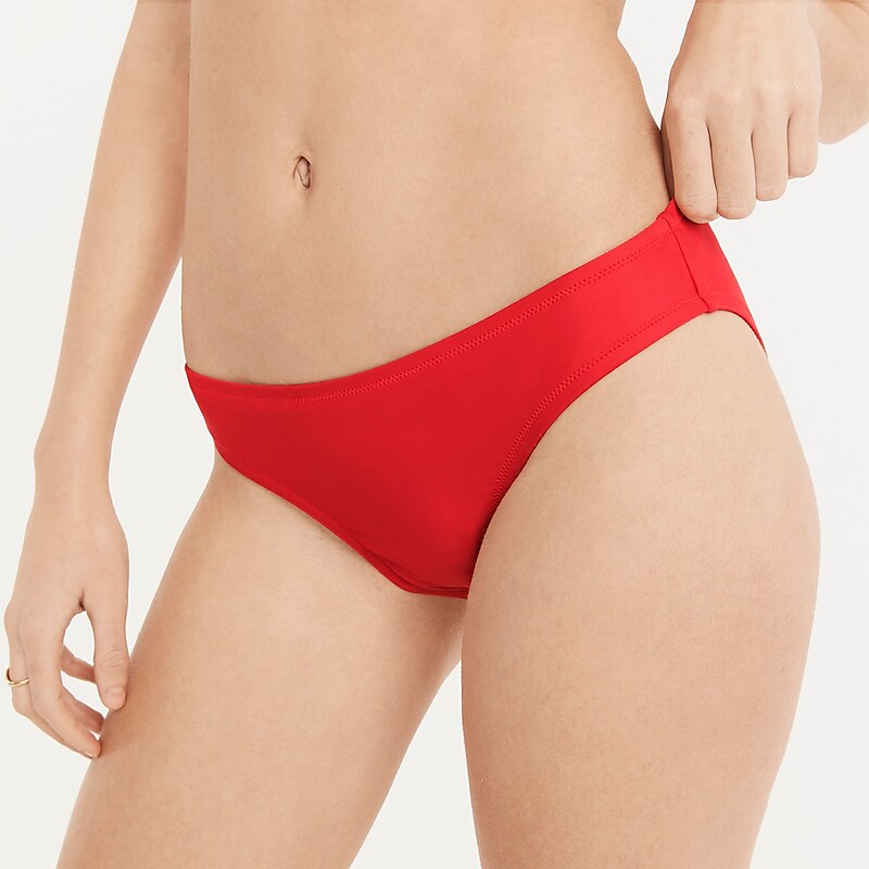 J.Crew Hipster full-coverage bikini bottom Bright Cerise Factory Promo | 60KNWMOEQ