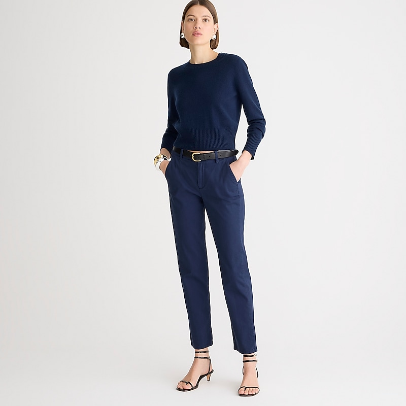 J.Crew Kate straight-leg pant in chino Navy Clearance | 40TRHFJIQ