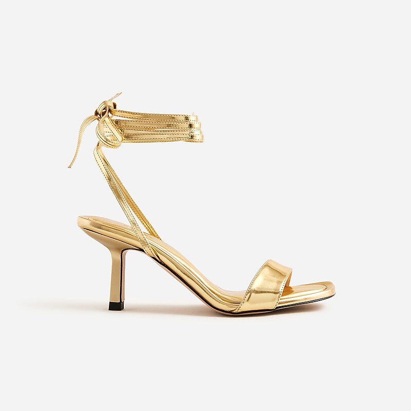 J.Crew Leni made-in-Spain lace-up sandals in leather Dark Gold Sale | 27BFOAJQT