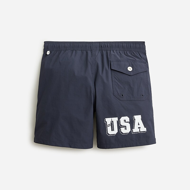 J.Crew Limited-edition USA Swimming® X J.Crew 6\'\' stretch swim trunk with ECONYL® nylon Navy Online | 05LDCMVOQ