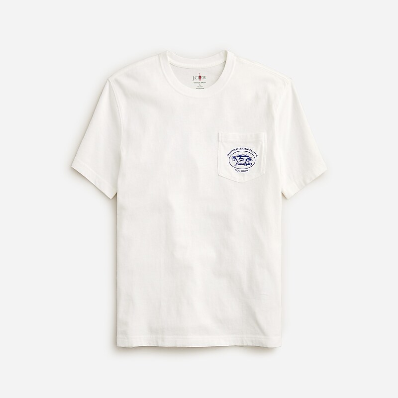 J.Crew Limited-edition Westminster Kennel Club Dog Show X J.Crew vintage-wash cotton graphic T-shirt Westminster White Factory Promo | 67XGLZHDQ