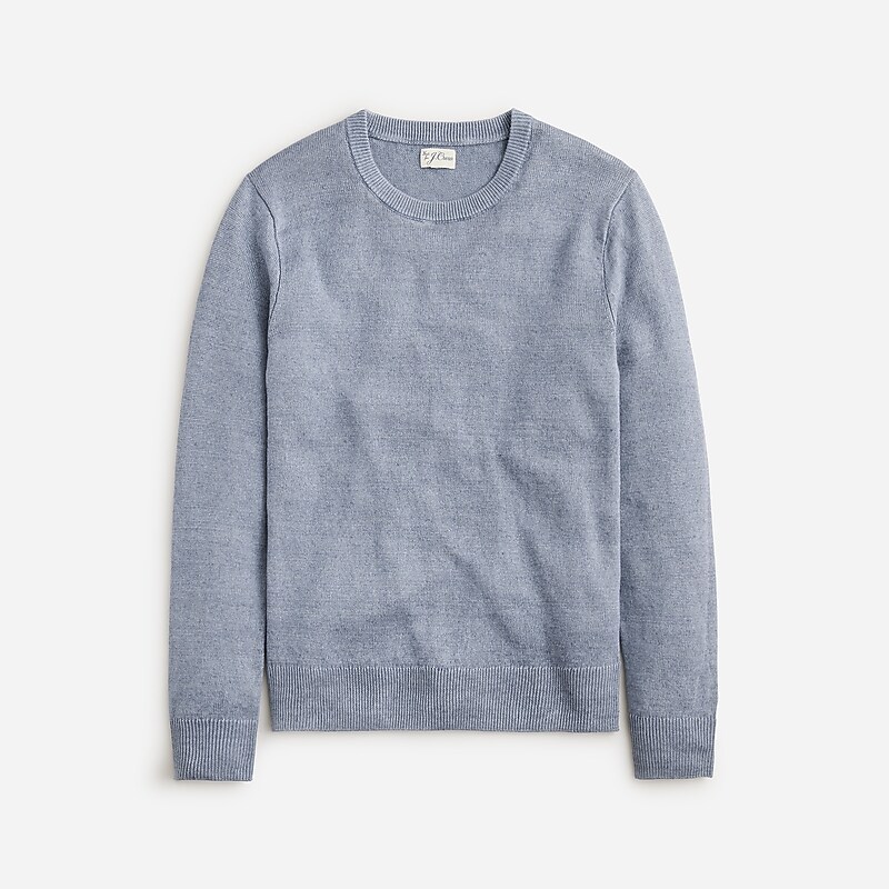 J.Crew Linen crewneck sweater Hthr Seaside Factory Promo | 67ZRBEGPN