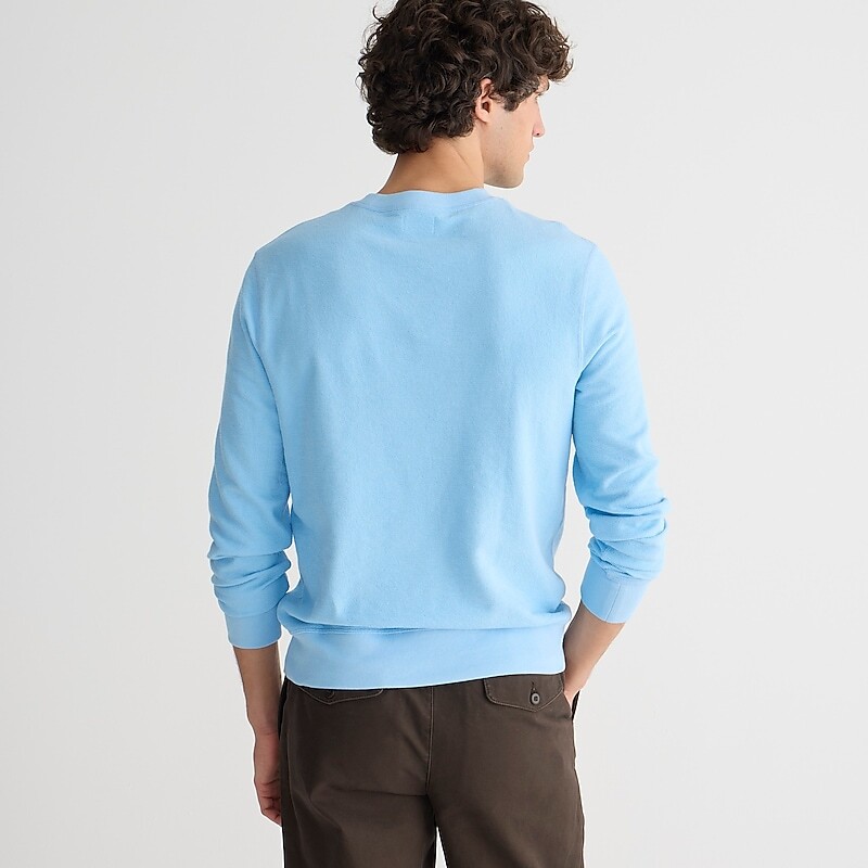 J.Crew Long-sleeve textured sweater-tee Light Pool Sale | 28LCUQDNT