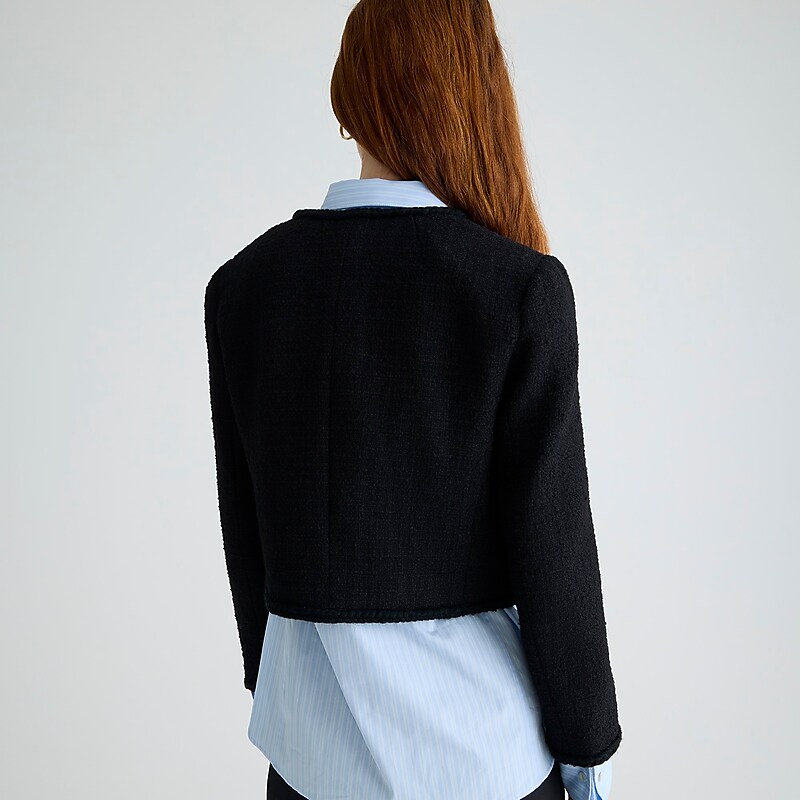 J.Crew Louisa lady jacket in maritime tweed Black Outlet | 96HYOREZT
