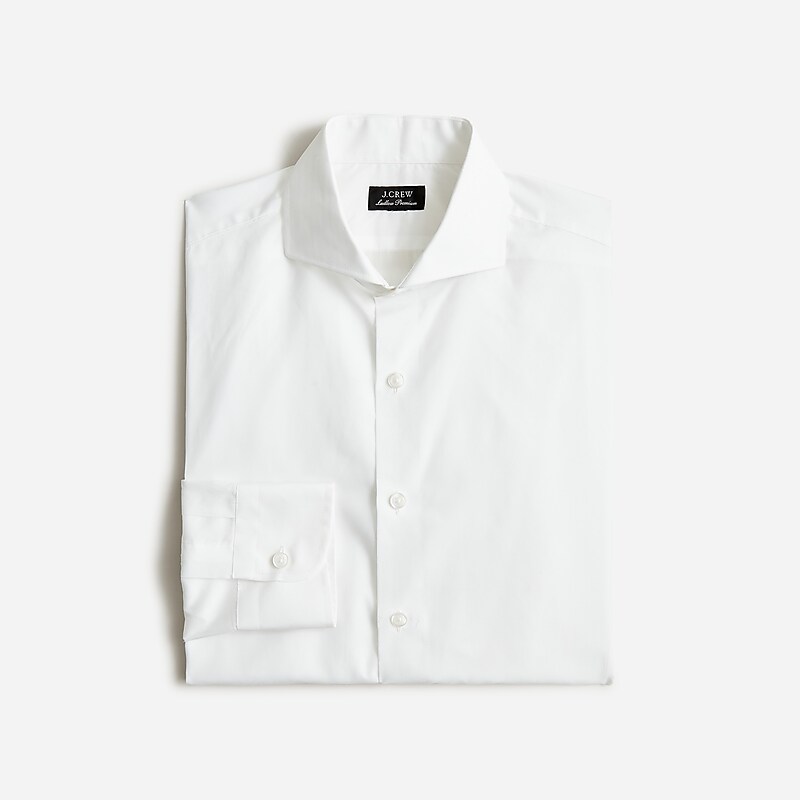 J.Crew Ludlow Premium fine cotton dress shirt with cutaway collar White Sale | 27KAFWDRP