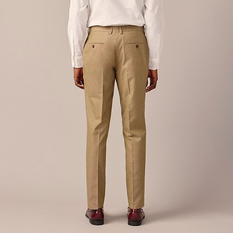 J.Crew Ludlow Slim-fit suit pant in English cotton-wool blend Light Olive Pindot Online | 07BAQIUMC